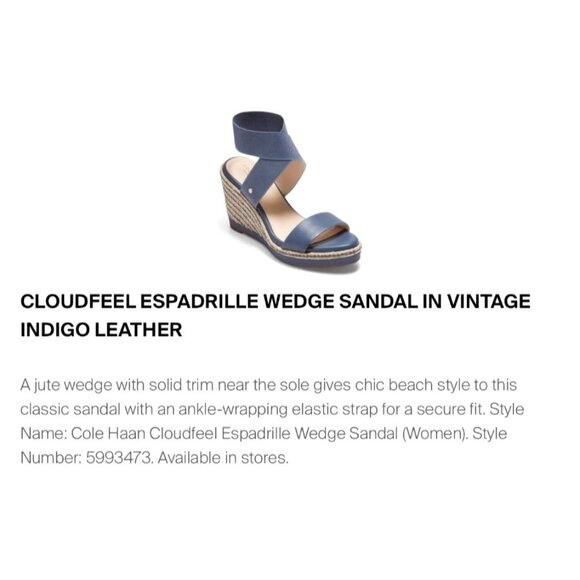 Cole Haan Cloud Feel Espadrille Wedge Sandals Size 9 NEW - Picture 13 of 14